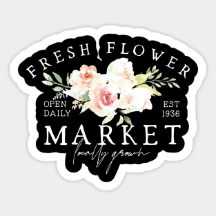 Fresh Flowers Market	Cottagecore Sticker